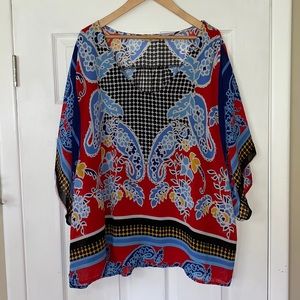Patterned Blouse with Built-in Camisole